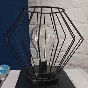 Black Geometric Metal Accent Decor